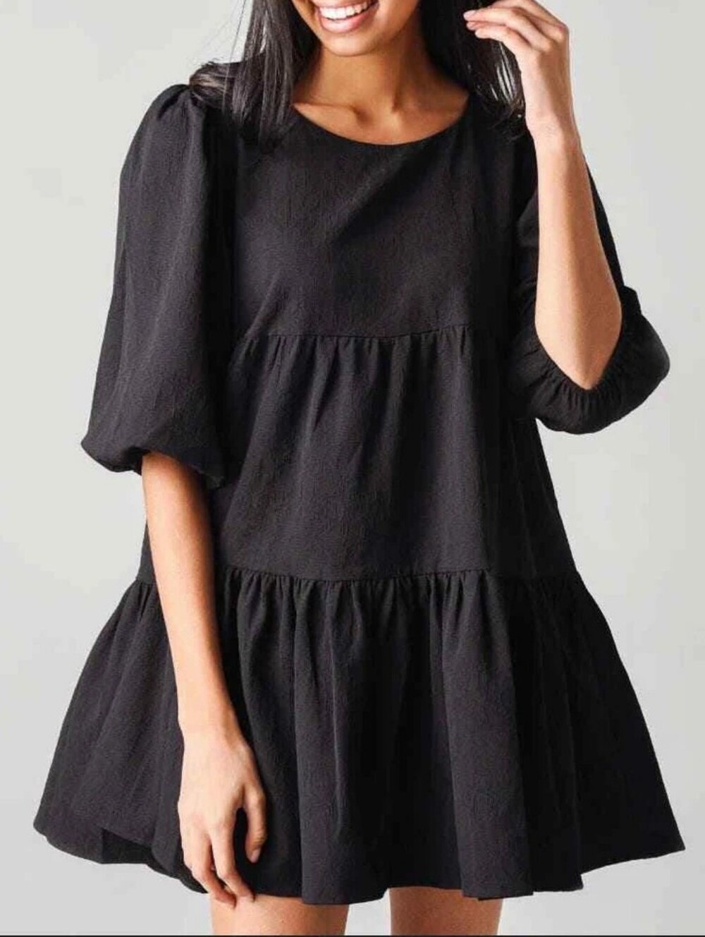 BB Dakota Steve Madden 'The Rules' Flowy Tiered Cottage Mini Dress - Size Small - Picture 1 of 9